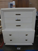 Load image into Gallery viewer, MCM Americam White Painted Five Drawer Dresser
