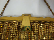 Load image into Gallery viewer, Vintage Whiting &amp; Davis Gold Mesh Purse with Chain Strap
