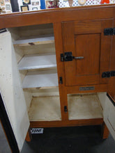 Load image into Gallery viewer, Antique New Perfection Oak Three Door Icebox Refrigerator
