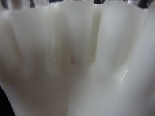 Load image into Gallery viewer, Vintage Fenton White Milk Glass Large Silver Crest Fluted Vase
