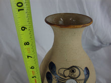 Load image into Gallery viewer, Vintage J Campe Tonala Mexican Blue/White Bird Floral Art Pottery Vase
