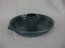 Load image into Gallery viewer, Vintage Tumbleweed Pottery Blue Speckled Pottery Chicken Roaster with Liquid Holder
