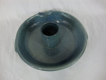 Load image into Gallery viewer, Vintage Tumbleweed Pottery Blue Speckled Pottery Chicken Roaster with Liquid Holder
