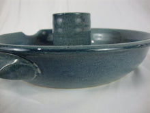 Load image into Gallery viewer, Vintage Tumbleweed Pottery Blue Speckled Pottery Chicken Roaster with Liquid Holder
