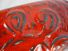 Load image into Gallery viewer, Vintage West German Bodo Bay Ceramic 63-25 Red Decor Vase
