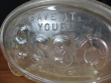 Load image into Gallery viewer, Vintage Save At Your Esso Dealer Clear Plastic Coin Dealer Bank
