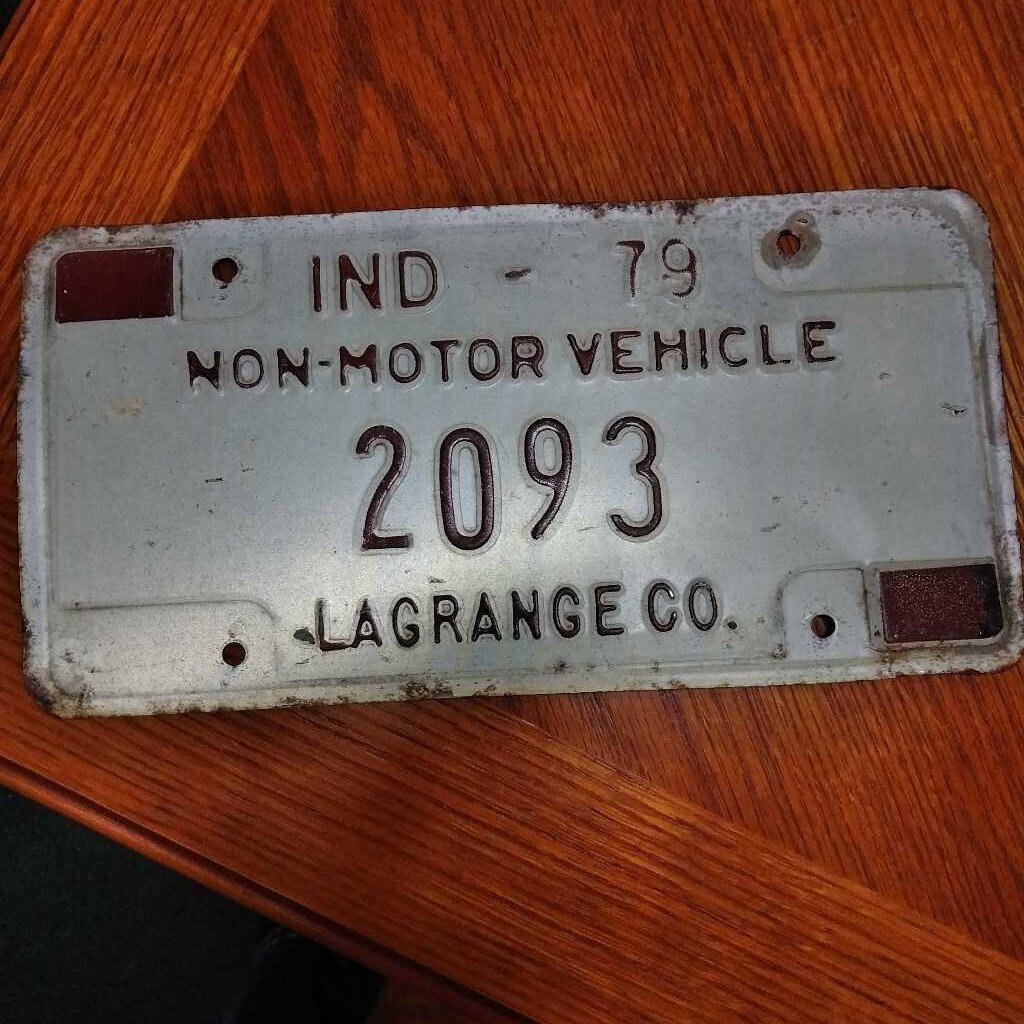 Non Motor Vehicle License, Indiana, 1979