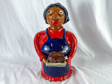 Load image into Gallery viewer, Signed Marvin Bailey Folk Art Lady with Turkey Pottery Sculpture
