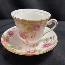 Load image into Gallery viewer, Rosina Teacup and Saucer with Pink Fuchsia
