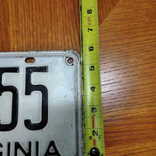 Load image into Gallery viewer, License Plate, 1955 Virginia T21-655
