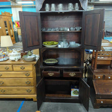 Load image into Gallery viewer, Vintage Pine Country Storage Display Pantry Cabinet Hutch
