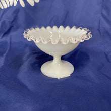 Load image into Gallery viewer, Fenton, White Silver Crest, Small Footed Bowl
