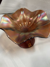Load image into Gallery viewer, *Compote Bowl, Fenton Antique Carnival, Textured Rays
