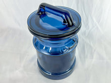 Load image into Gallery viewer, Vintage Blue Glass Canister
