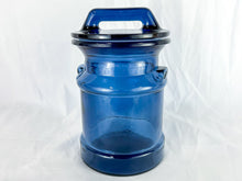 Load image into Gallery viewer, Vintage Blue Glass Canister

