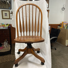 Load image into Gallery viewer, Chair, Vintage Oak Office Chair, Screw Rise
