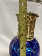 Load image into Gallery viewer, Vintage La Tee Da Blue Speckled Iridescent Glass Scent Diffuser, Refillable
