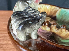 Load image into Gallery viewer, Vintage Mid-Century Modern Adult and Baby Elephants Ashtray
