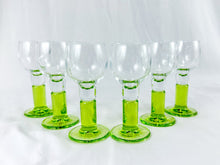 Load image into Gallery viewer, Vintage Bormioli Rocco Green Aperitif Stemmed Glass
