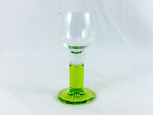 Load image into Gallery viewer, Vintage Bormioli Rocco Green Aperitif Stemmed Glass
