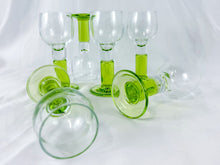 Load image into Gallery viewer, Vintage Bormioli Rocco Green Aperitif Stemmed Glass
