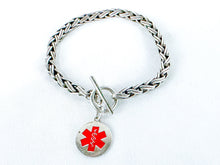 Load image into Gallery viewer, Vintage Sterling Silver &quot;Fatally Allergic All Local Anesthetics&quot; Medical ID Bracelet

