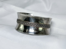 Load image into Gallery viewer, Vintage Sterling Silver Cuff with Braided Detailing
