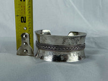 Load image into Gallery viewer, Vintage Sterling Silver Cuff with Braided Detailing

