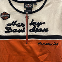 Load image into Gallery viewer, Harley Davidson, Large, Womens, Orange and Cream

