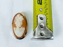 Load image into Gallery viewer, Vintage Gold-Filled Cameo Shell Brooch
