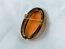 Load image into Gallery viewer, Vintage Gold-Filled Cameo Shell Brooch
