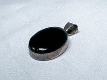 Load image into Gallery viewer, Sterling Silver Black Stone Pendant

