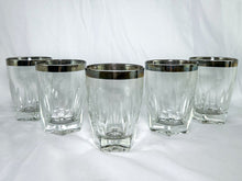 Load image into Gallery viewer, Vintage Libbey Platinum-Rimmed Lowball Glass
