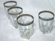 Load image into Gallery viewer, Vintage Libbey Platinum-Rimmed Lowball Glass
