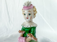 Load image into Gallery viewer, Vintage Ardalt Japan Camille Naudot Boy &amp; Girl Spaghetti Ware Boy &amp; Girl Figurines
