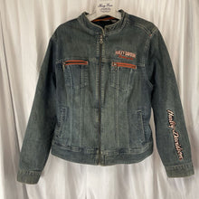 Load image into Gallery viewer, Harley Davidson Women&#39;s Denim, Blue with Orange Accents
