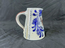 Load image into Gallery viewer, Small Hand-made Gray &amp; Blue Squirrel Pitcher
