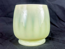 Load image into Gallery viewer, Vintage Fenton Opalescent Yellow Short Vase, Black Light Reactive
