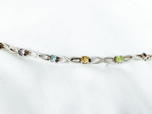 Load image into Gallery viewer, Vintage Sterling Silver Bracelet with Various Gemstones
