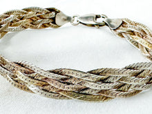 Load image into Gallery viewer, Vintage Sterling Silver Italian Made Multi-chain Braided Bracelet
