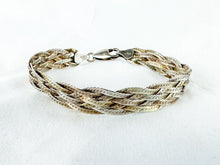 Load image into Gallery viewer, Vintage Sterling Silver Italian Made Multi-chain Braided Bracelet
