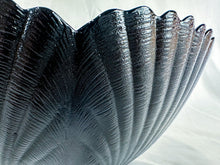 Load image into Gallery viewer, Vintage Arcoroc Black Glass Scallop-Edge Shell Detail Decorative Bowl
