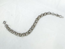 Load image into Gallery viewer, Vintage Sterling Silver Triple Ring Chain Charm Bracelet, No Charms
