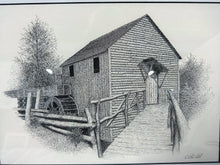 Load image into Gallery viewer, &quot;Mill Illustration&quot; by P. Walter Platt, 2001, Framed, Signed
