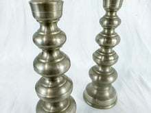 Load image into Gallery viewer, Vintage Pewter 12&quot; Tall Candlestick Holder Pair
