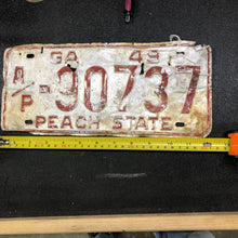 Load image into Gallery viewer, Vintage 1949 GA a/p License Plate
