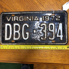 Load image into Gallery viewer, 1972 Virginia License Plate
