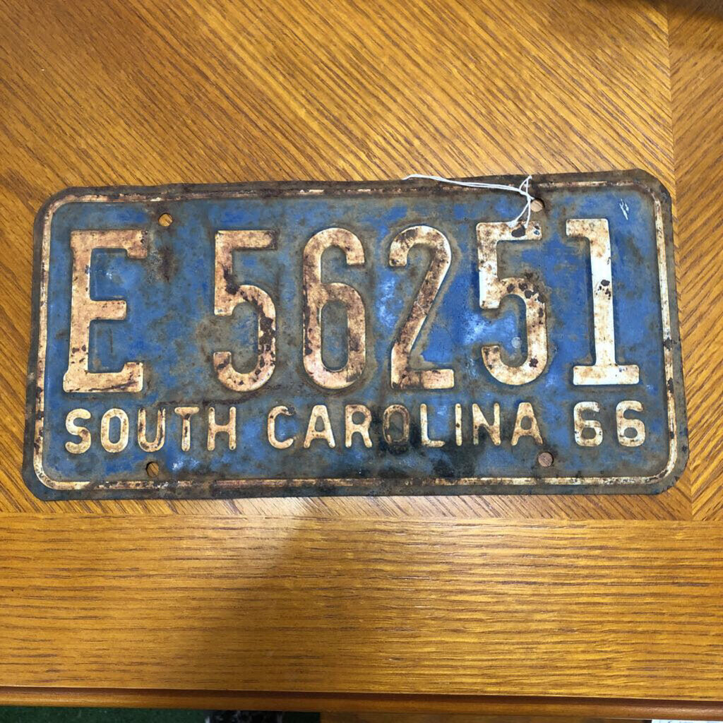 1966 SC license plate