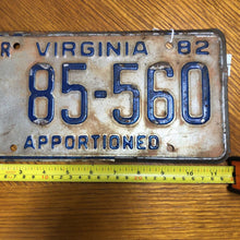 Load image into Gallery viewer, Virginia 1982 APPORTIONED SEMI TRACTOR License Plate
